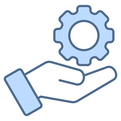 Management Blue Icon Element For Design