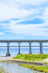 初夏の惣郷川橋梁　山口県阿武郡　Sogogawa Bridge in early summer. Yamaguchi Pref, Abu county.