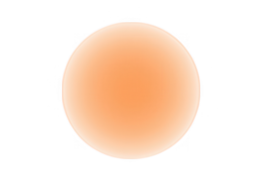 A round orange circle isolated on transparent background - Powered by Adobe