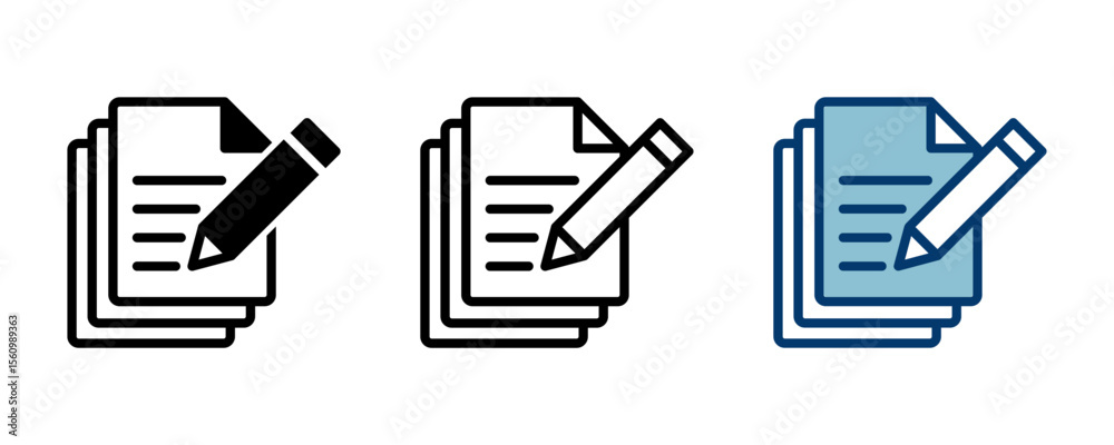 Poster note icon vector isolated on white background. taking note icon vector. edit line icon. document wri