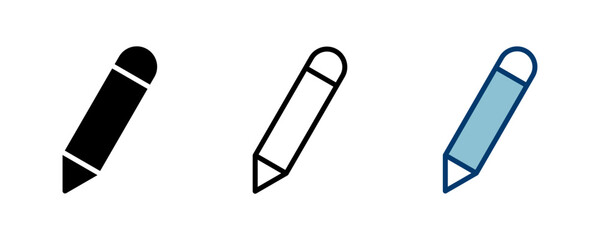 Pencil icon vector isolated on white background. Pencil vector icon