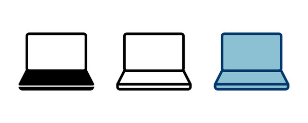 Laptop icon vector isolated on white background. Laptop vector icon