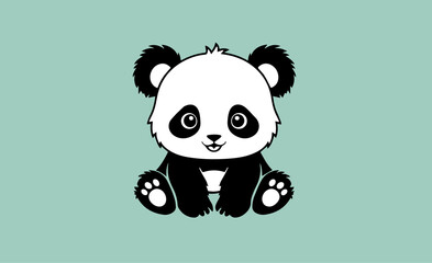 Cute Baby Panda, Adorable Cartoon Animal, and Sweet Illustration