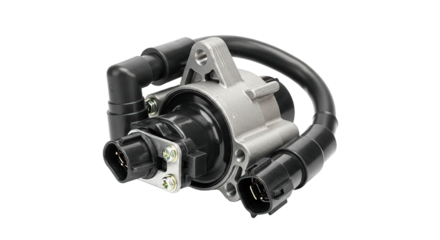 Detailed view of an idle air control (IAC) valve, an important engine component.