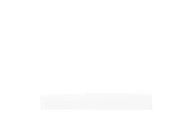 A simple white rectangle isolated on transparent background provides a clean design element