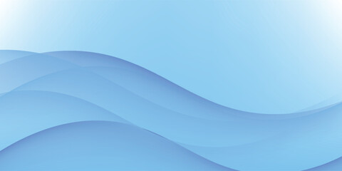 A blue wave background with soft lines.