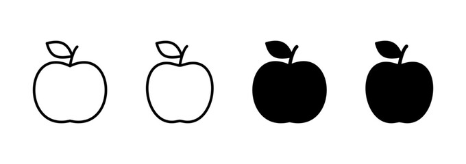 Apple icon vector. Apple sign and symbols for web design.