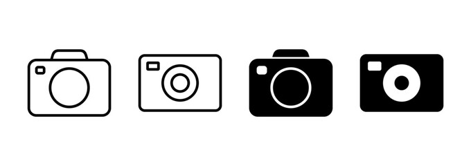 Camera icon vector. photo camera sign and symbol. photography icon.