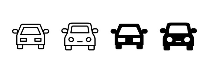 Car icon vector. car sign and symbol. small sedan
