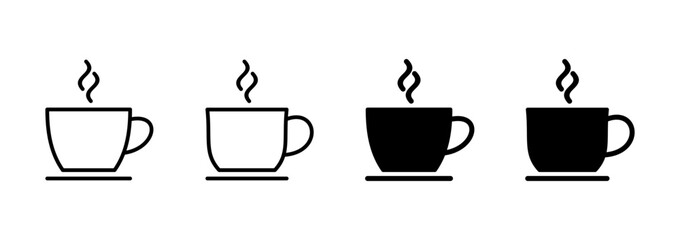 coffee cup icon vector. cup a coffee sign and symbol