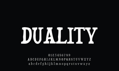Attractive elegant Duality serif alphabet display font vector with ligature style