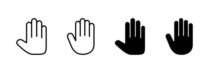 Obraz premium Hand icon vector. hand sign and symbol. palm