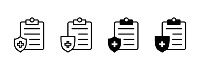 Medical insurance icon vector. health insurance sign and symbol