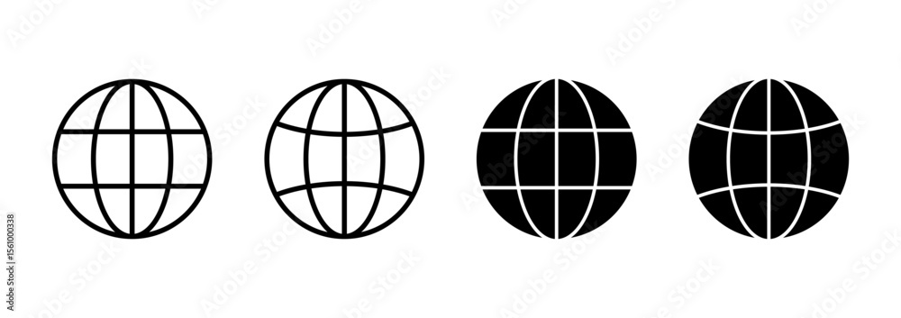 Wall mural web icon vector. go to web sign and symbol. web click icon. global search icon