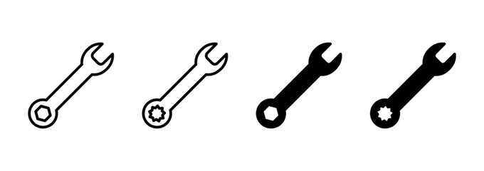 Wrench icon vector. repair icon. tools sign and symbol