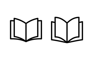 Book icon vector illustration. open book sign and symbol. ebook icon