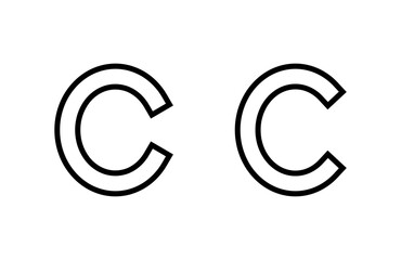 Fototapeta premium Copyright icon vector illustration. copyright sign and symbol