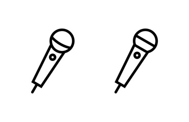Microphone icon vector illustration. karaoke sign and symbol