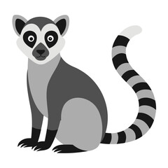 Lemur on white background © MdAsadulIslam
