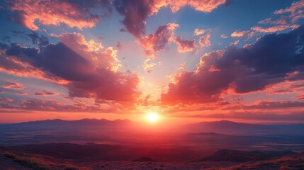 Fototapeta premium sunset in the mountains