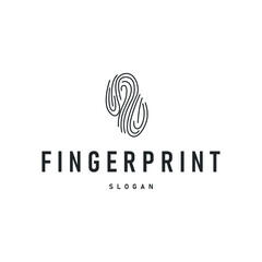 simple minimalist fingerprint logo concept as an elegant line concept identity, for product brand, businesses or template illustration