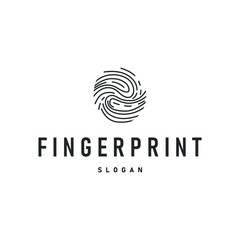simple minimalist fingerprint logo concept as an elegant line concept identity, for product brand, businesses or template illustration