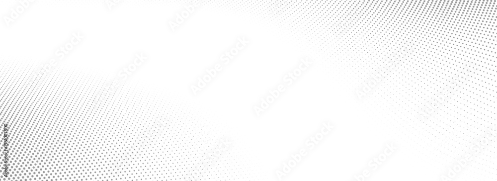 Aufkleber Abstract grey wave dotted line background. Gray dynamic dash stripe texture. Warped and curved lines wallpaper for tech design template, presentation, brochure, leaflet, booklet. Vector backdrop