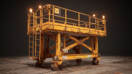 Lifting Platforms for Construction &ndash; Industrial Machinery in Use.

