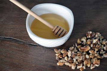 honey and walnuts