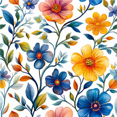 Plant leaves and flower textures, exquisite vector floral patterns.