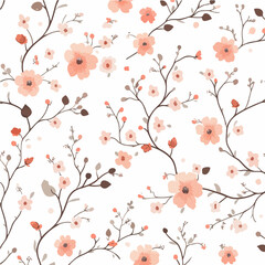 Plant leaves and flower textures, exquisite vector floral patterns.