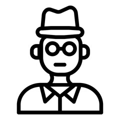 Character Icon in Line Style