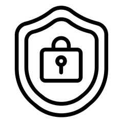Lock  Icon in Line Style
