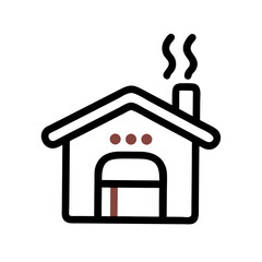 Rustic Smokehouse With Three Chimneys building industrial