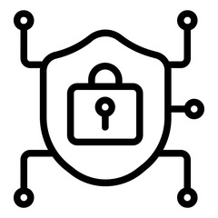 Secure Icon in Line Style
