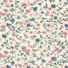 Plant leaves and flower textures, exquisite vector floral patterns.