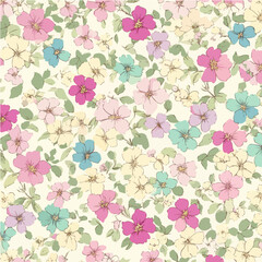 Plant leaves and flower textures, exquisite vector floral patterns.