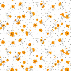 Plant leaves and flower textures, exquisite vector floral patterns.