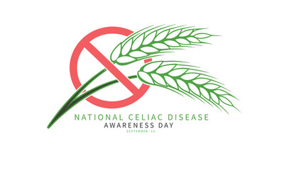 National Celiac Disease Awareness Day. Celiac Concept Design Background.