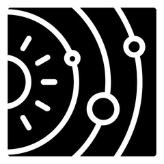 Astronomy Icon in Solid Style