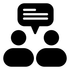 Conversation Icon in Solid Style