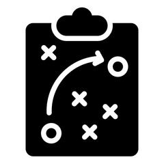 Strategy Icon in Solid Style