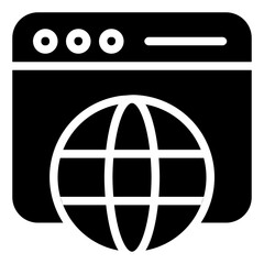 Website Icon in Solid Style