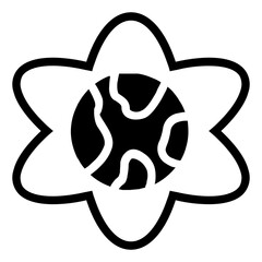 World Icon in Solid Style