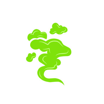 comic green fart cloud