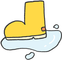 물에 젖은 장화