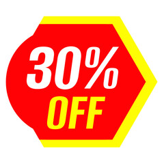 30% off badge, sale sticker, red png