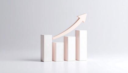 Growth Chart with Arrow Concept of Business Success with Progress, and and Analytics.