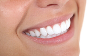 Fototapeta premium A close-up of bright, healthy white teeth with a clean and radiant smile.