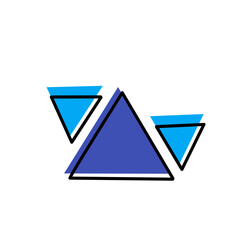 blue triangle geometric design